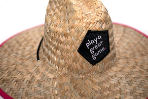 #playagreatgame straw hat